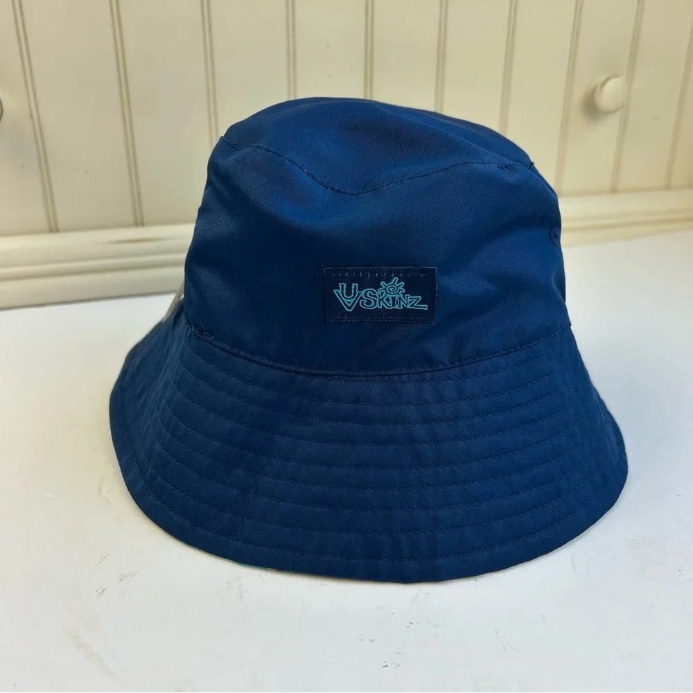 NEW UV Skinz Reversible Blue Shark Bucket Hat UPF50+ Vacation Boys SZ 6 Unisex